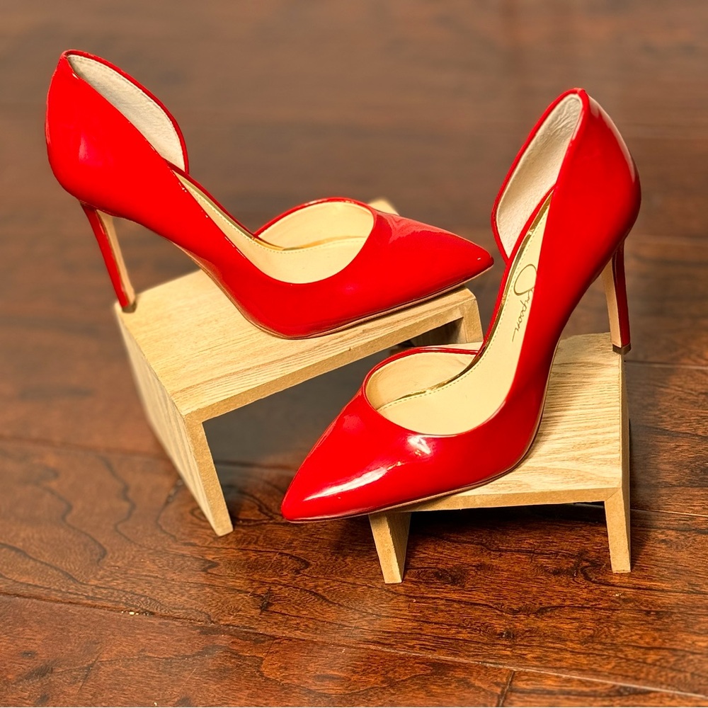 Jessica Simpson Patent Leather Red Pumps